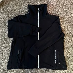 Calvin Klein Performance high neck zip up sweater.